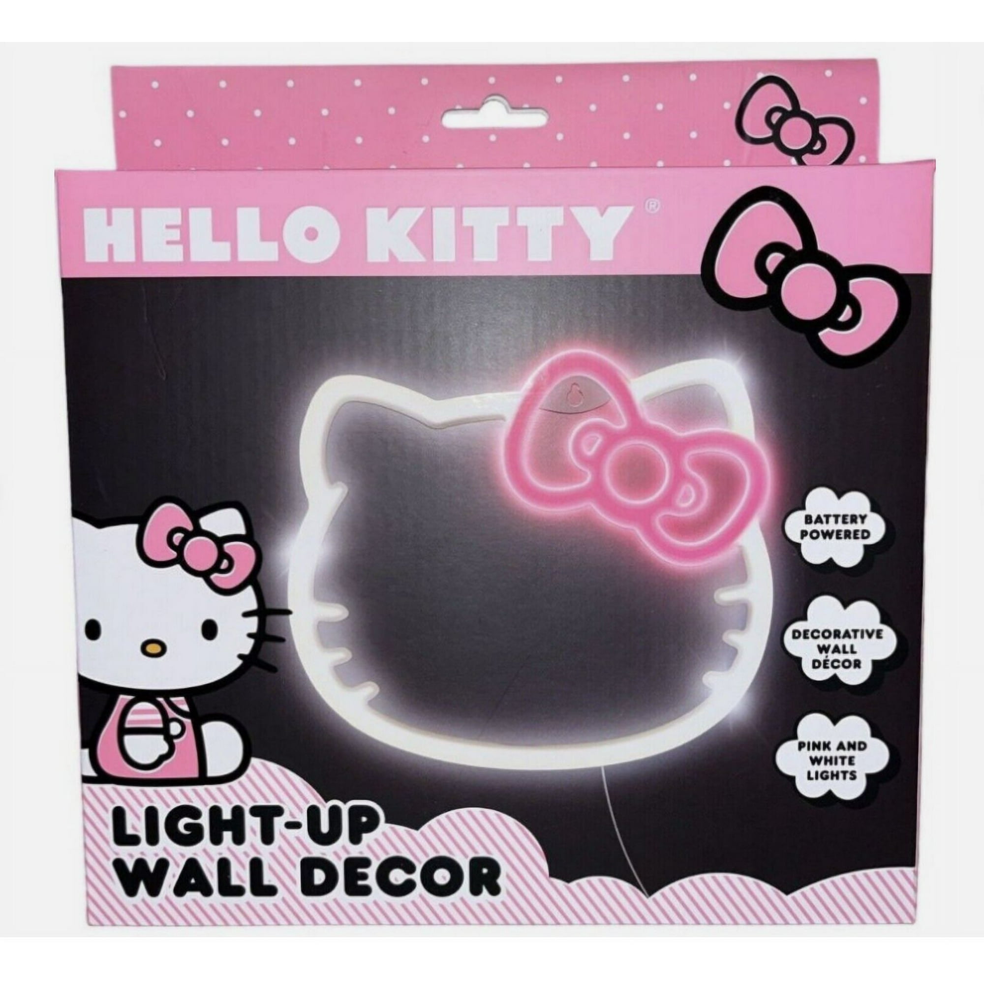 Hello Kitty Light Up Pink Bow Wall Decals