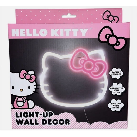 Hello Kitty Light Up Pink Bow Wall Decals