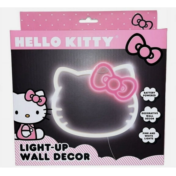 Hello Kitty Light Up Pink Bow Wall Decals