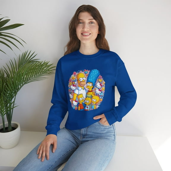 Hello Kitty Like Simsons Unisex Heavy Blend™ Crewneck Sweatshirt