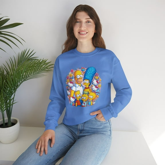 Hello Kitty Like Simsons Unisex Heavy Blend™ Crewneck Sweatshirt