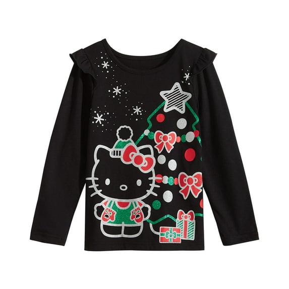 Hello Kitty Little Girls Graphic-Print T-Shirt (Black, 6X)