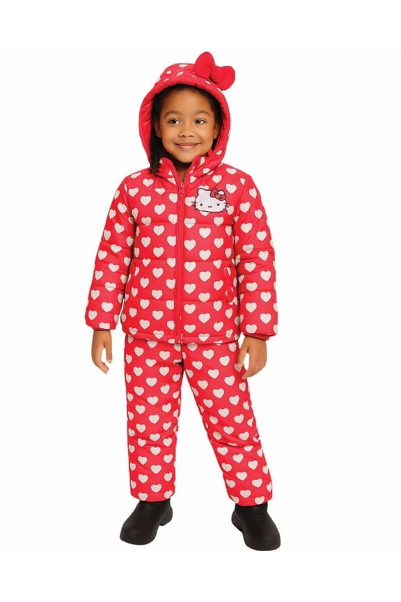 Little Girls' Ski Set - 2 Piece Ski Jacket and Snow Bib Pants Set for Girls (3T-7)