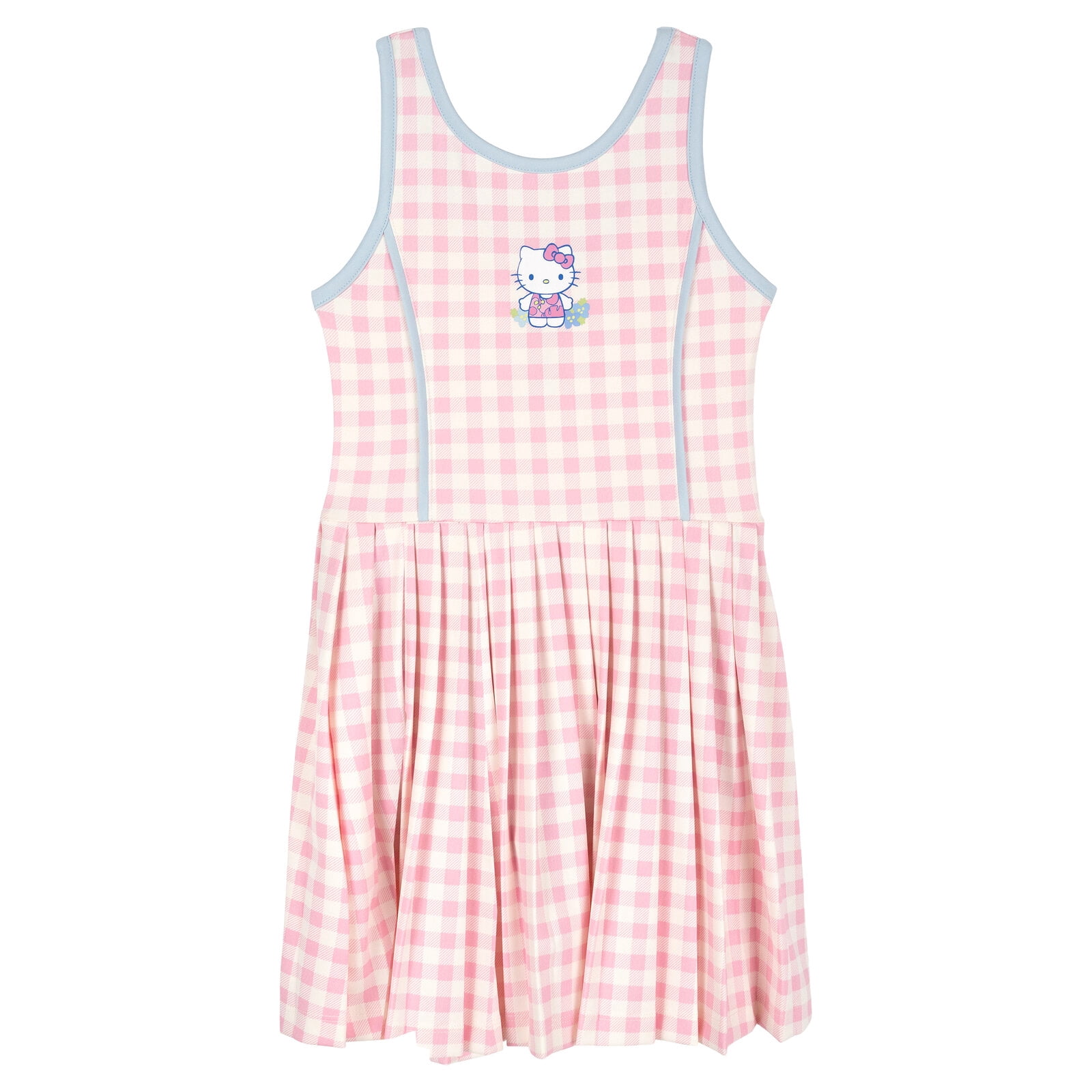 Hello Kitty Little Girls' Sleeveless Activewear Dress with Built-in Shorts Vacation Pink Hello Kitty