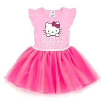 Hello Kitty Little Girls Tulle Dress Little Kid to Big Kid