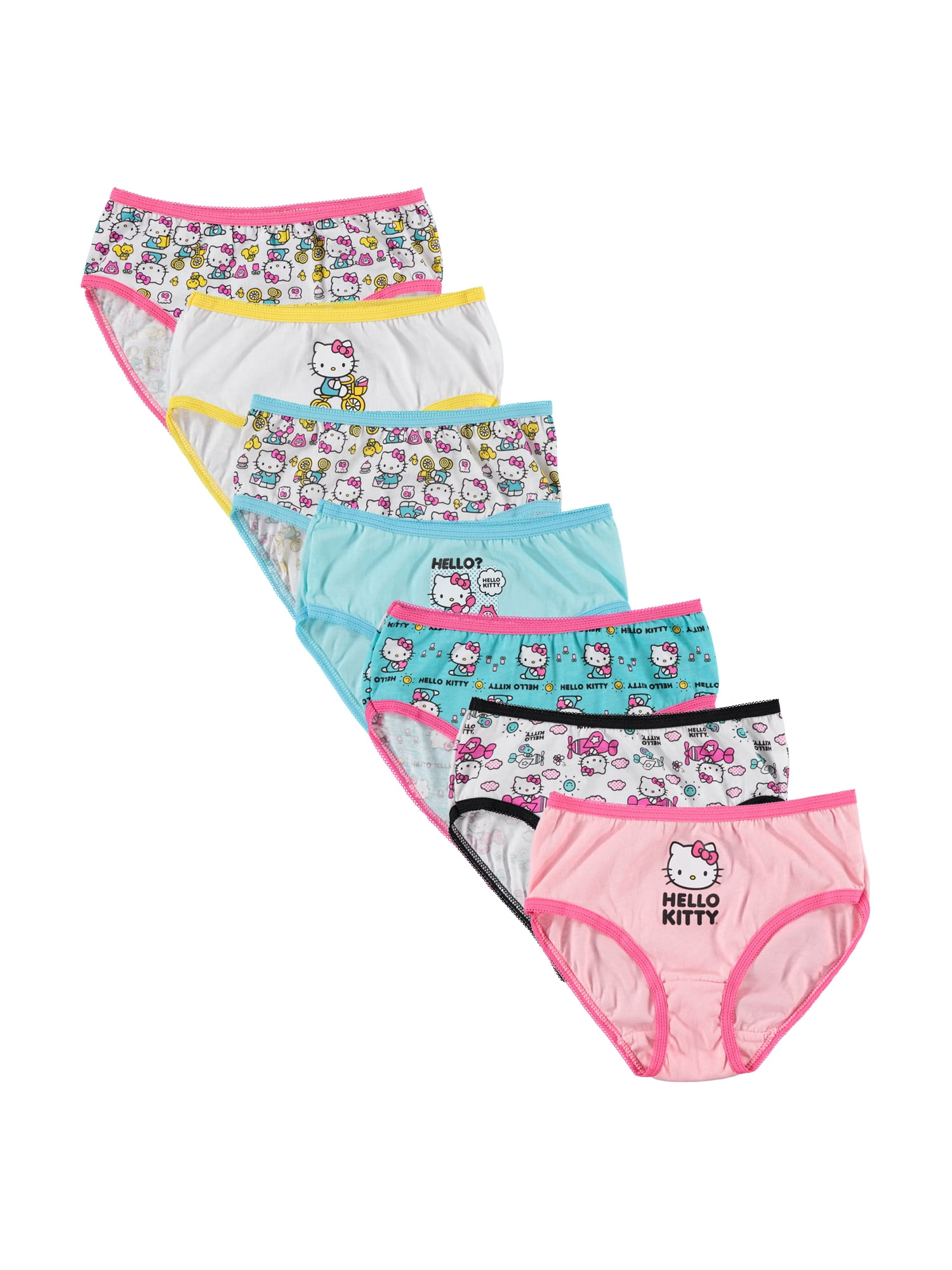 Hello Kitty Little Girls Underwear, 7 Pack, Sizes 4-6