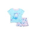 thumbnail image 1 of Hello Kitty Little Girls and Big Girls Mermaid Graphic Tee and Shorts Pajama Set, 2-Piece, Sizes 4-12, 1 of 3