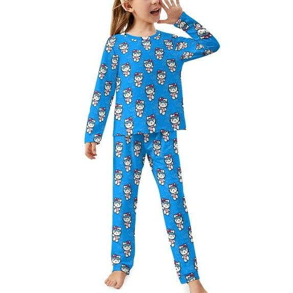 Hello Kitty Long Sleeve Top And Pants 2 Piece Pajama Set