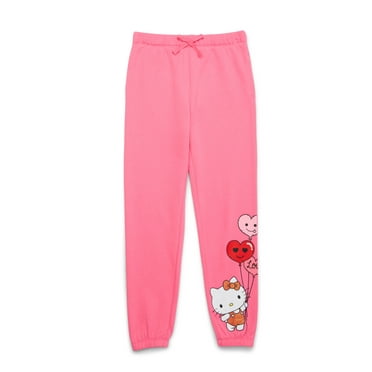 Hello Kitty Love Girls Valentine's Day Jogger Pants, Sizes 4-16