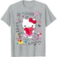 thumbnail image 1 of Hello Kitty Love Notes Valentine DTG Print Unisex T-Shirt, 1 of 5