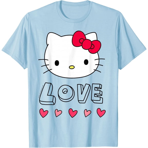 Hello Kitty Love and Hearts Valentine DTG Print Unisex T-Shirt
