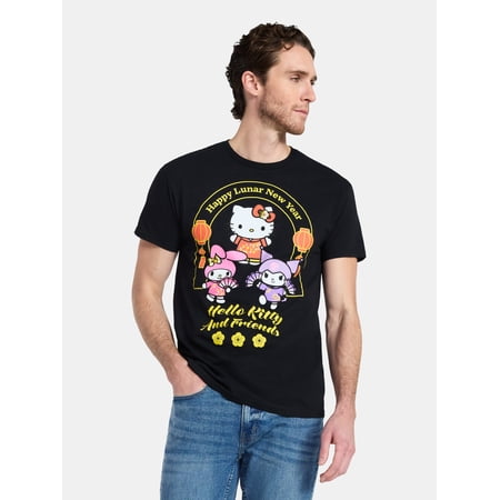 Hello Kitty Lunar New Year Men's and Big Men's Graphic Tee, Sizes S-3XL