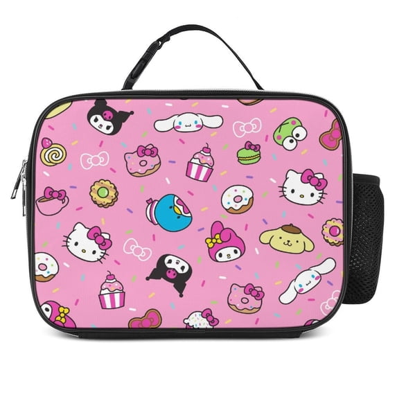 Hello Kitty Lunch Bag, Insulated Lunch Bag for Women Men Lunch Box Container Bag Reusable Lunch Tote Bag for Office, Work, Beach, Travel, Picnic