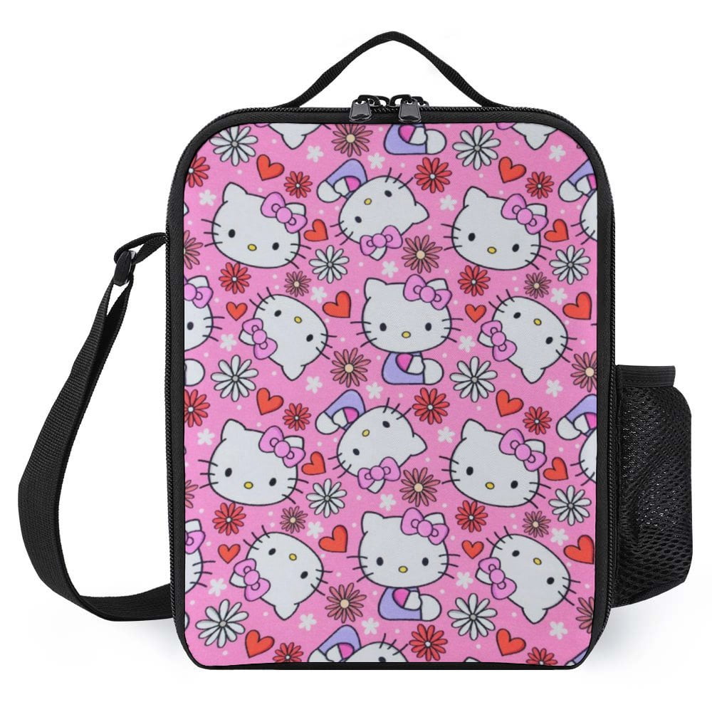 Hello Kitty Lunch Bags Shoulder Bag Reusable Lunch-Box Portable ...