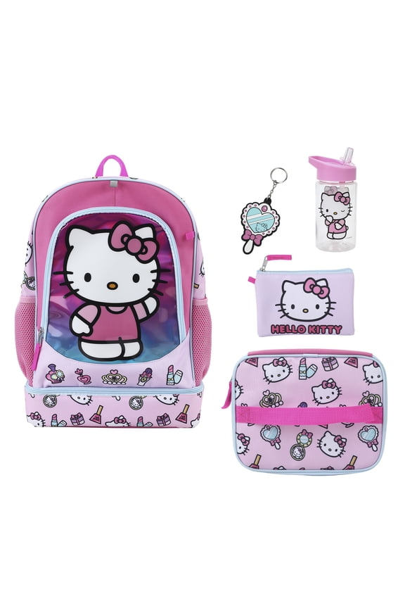 Hello Kitty Makeup Icons 5-Piece 17" Backpack Set