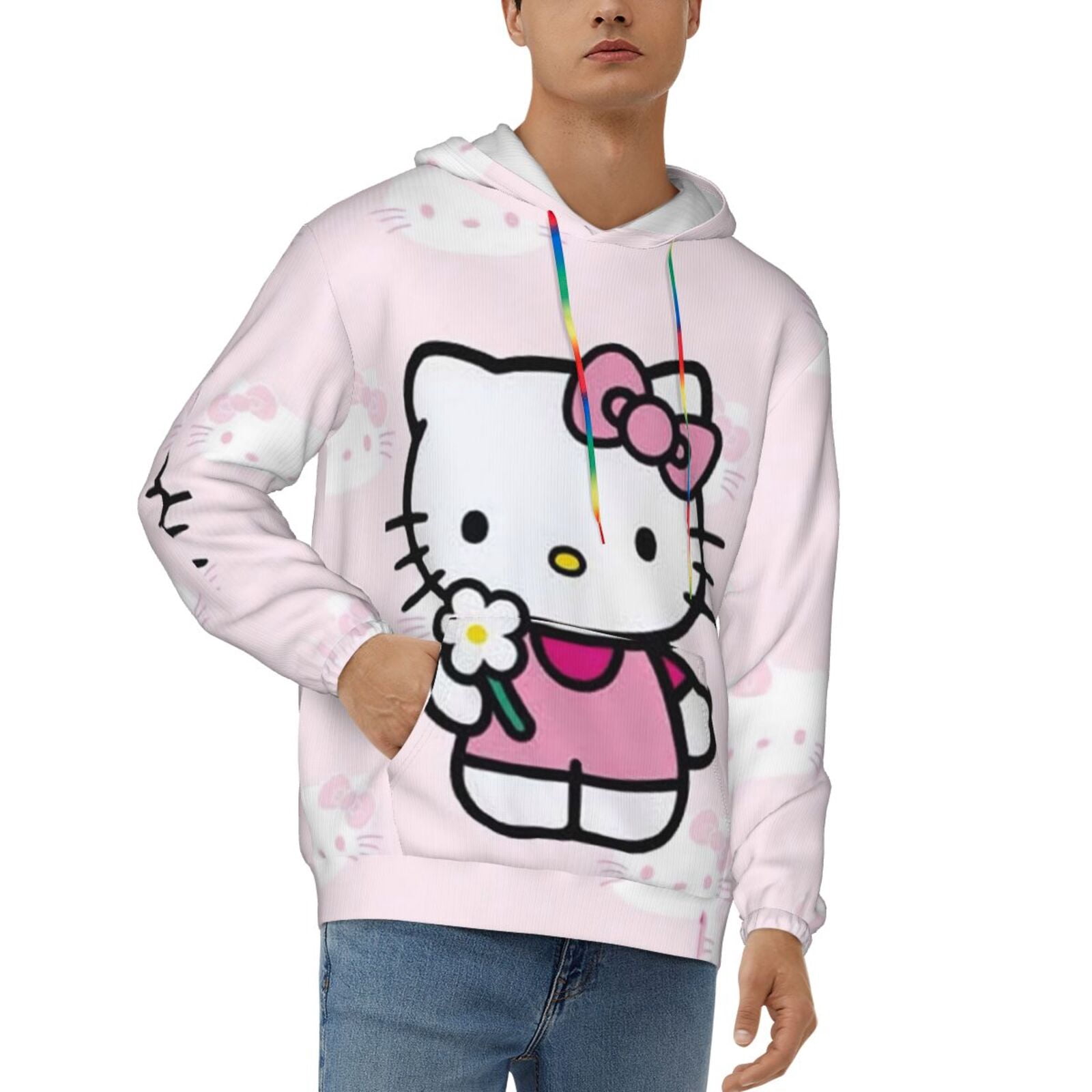 Hello Kitty Men Women Unisex Hoodie 3D Print Cosplay Pullover Hoodies ...