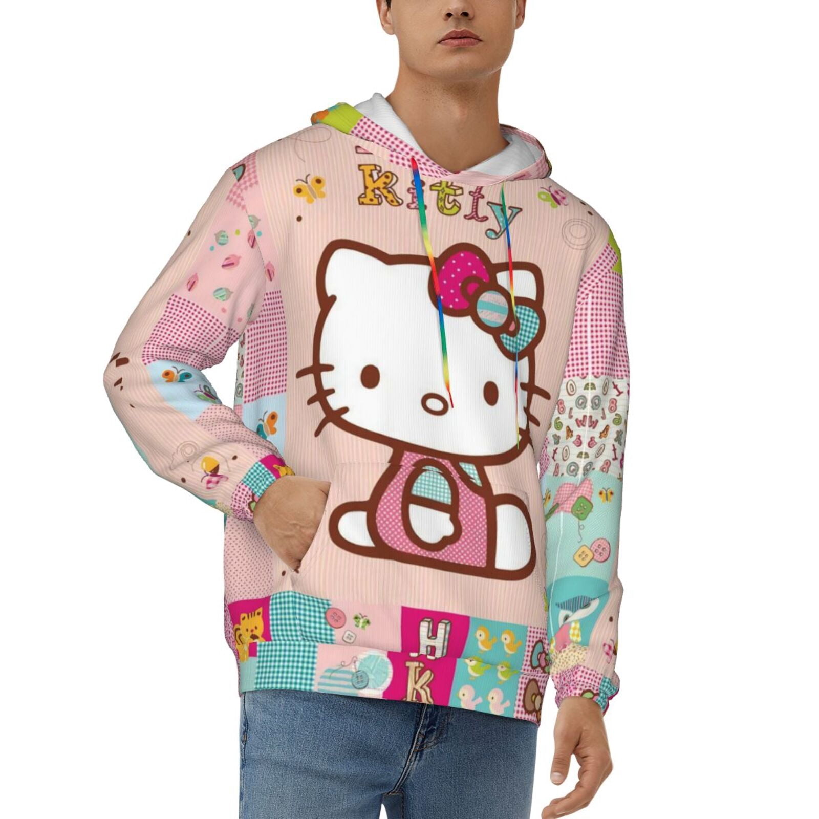 Hello Kitty Men Women Unisex Hoodie 3D Print Cosplay Pullover Hoodies ...