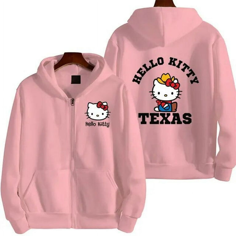 Hello kitty zip up hoodie hotsell