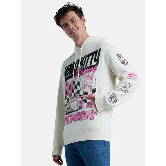 Hello Kitty Men's & Big Men's Graphic Hoodie with Long Sleeves, Sizes XS-3XL