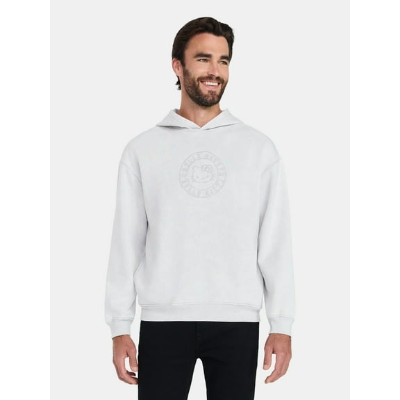 Hello Kitty, Men's & Big Men's Graphic Mineral Wash Hoodie, Sizes XS-5XL