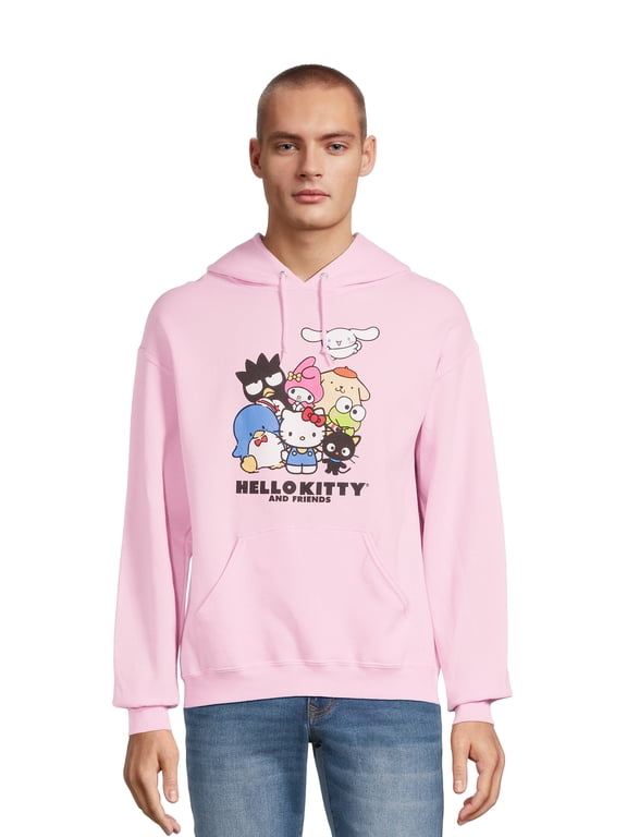 Hello Kitty Men's & Big Men's Hoodie with Long Sleeves, Sizes S-3XL