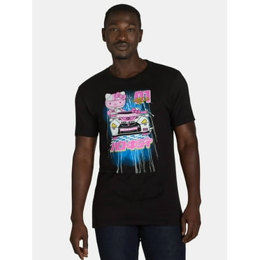Hello Kitty Men's and Big Men's Tokyo Speed Racing Graphic Tee Shirt, Sizes S-3XL