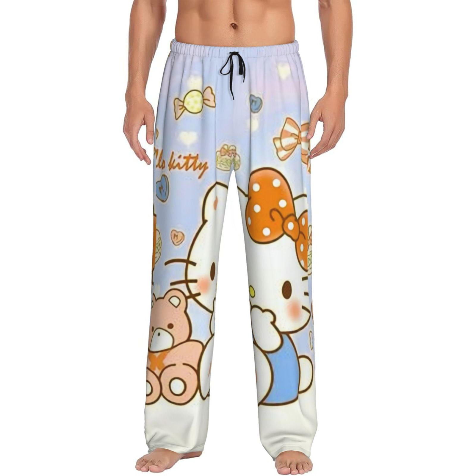 Hello Kitty Men's pajama pants with drawstring waistband pockets ...