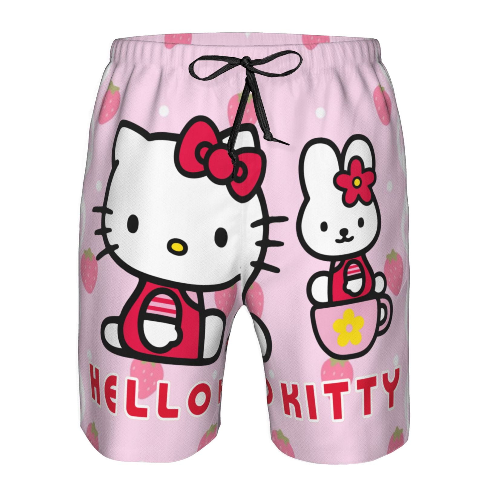 Hello Kitty Mens Swim Trunks 3d Printed Board Shorts Quick Dry Men'S ...