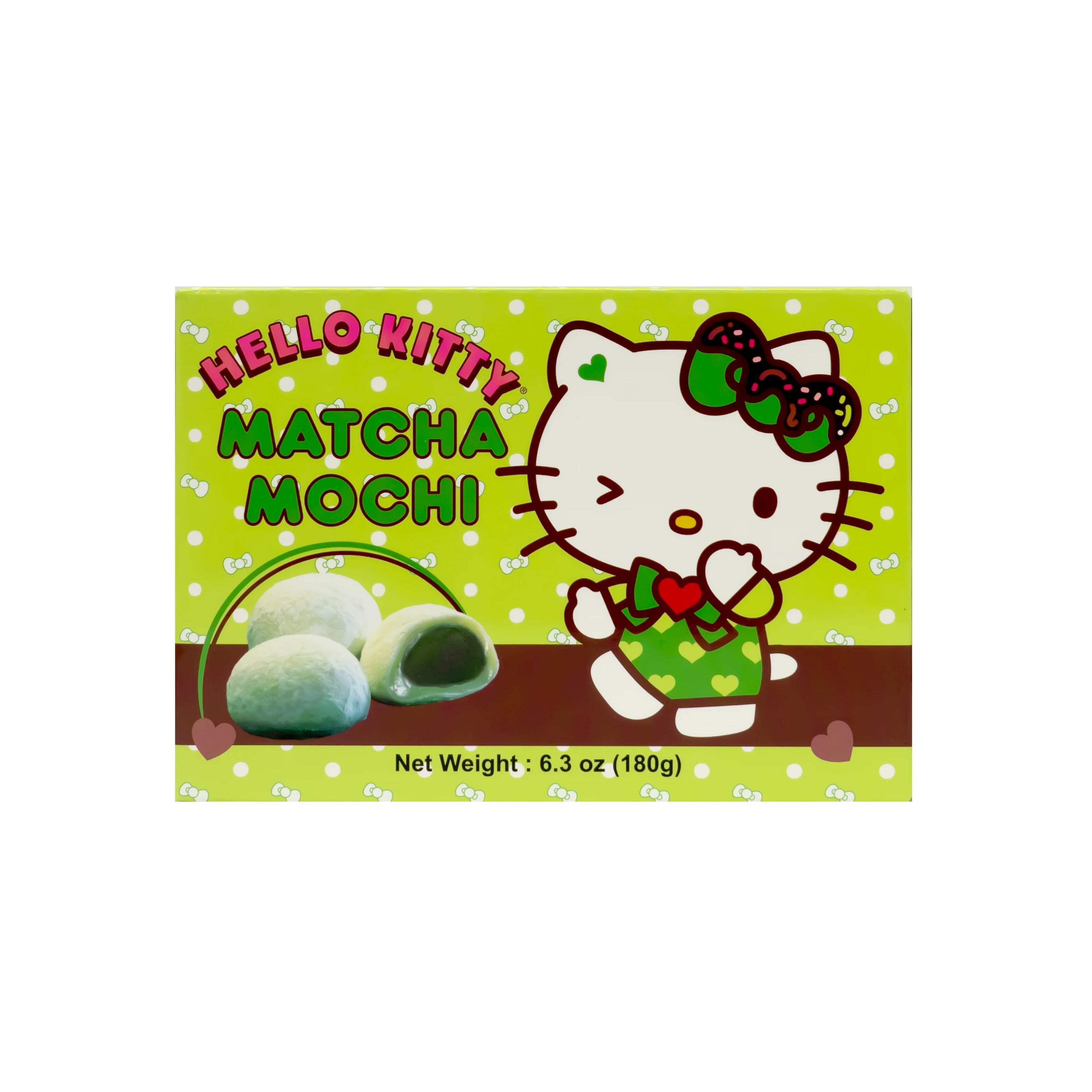 Hello Kitty Mochi Matcha Flavor, Soft Chewy Green Tea Rice Cakes