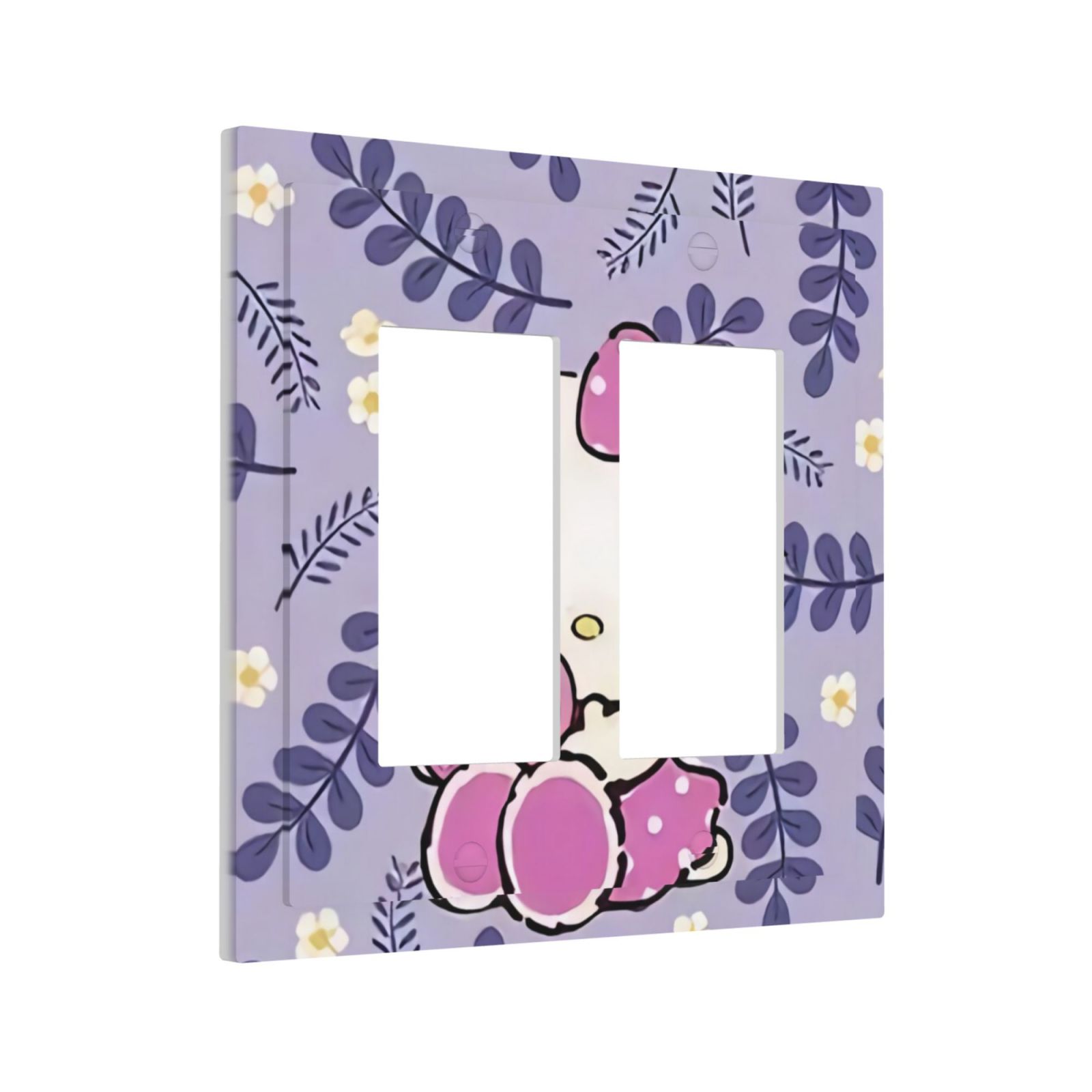 Hello-Kitty Modern Two-Way Toggle Switch Panel，Made Of Pc，Dustproof ...