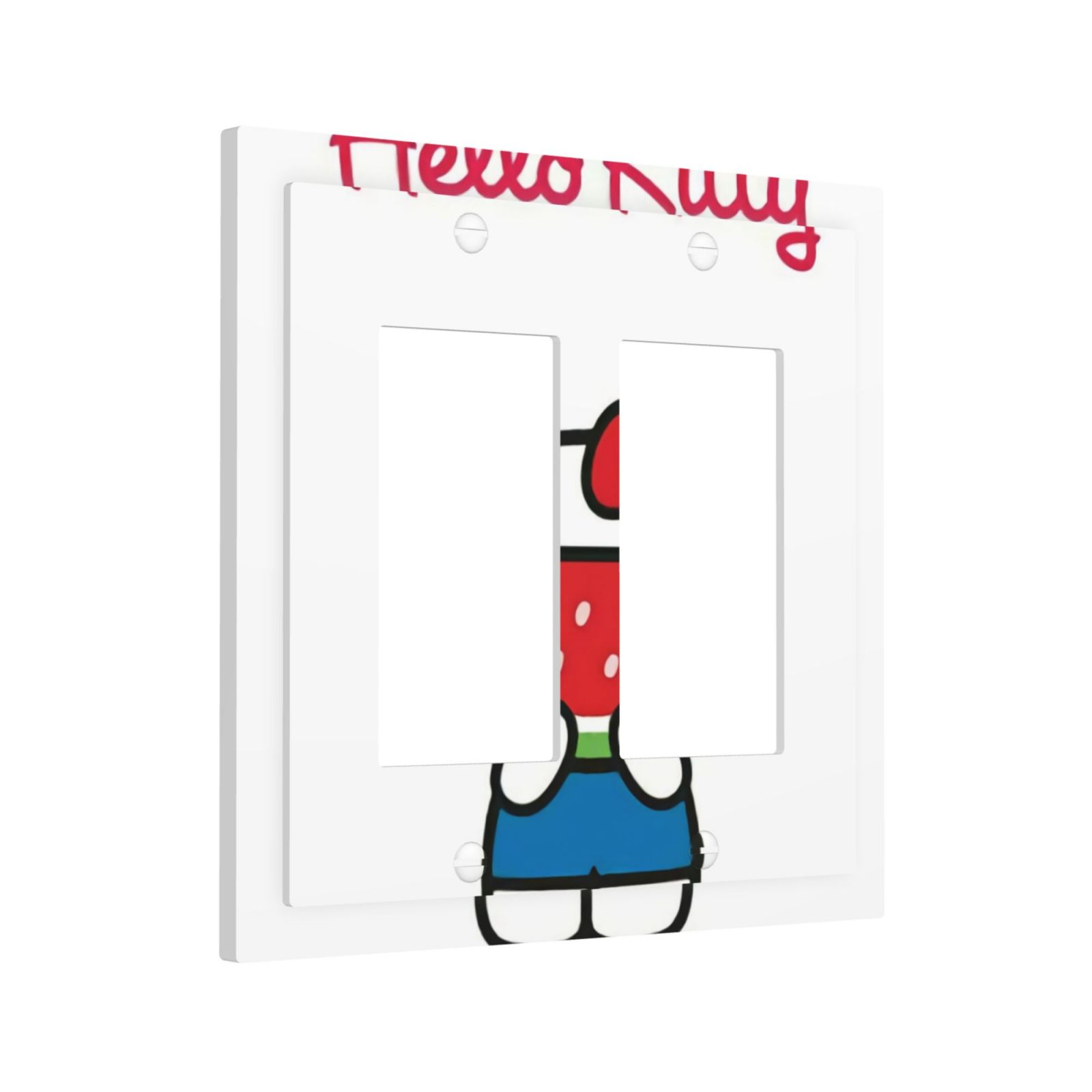 Hello-Kitty Modern Two-Way Toggle Switch Panel，Made Of Pc，Dustproof ...