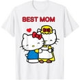 thumbnail image 1 of Hello Kitty Mother's Day Best Mom DTG Print Unisex T-Shirt,White Color,Size M, 1 of 5