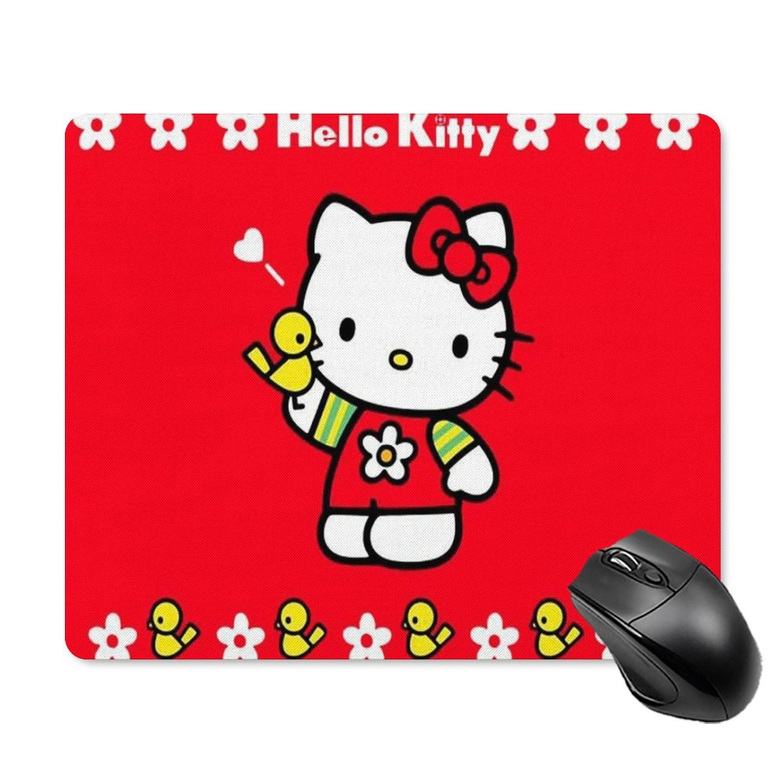 Hello Kitty Mouse Pad 18*22cm NonSlip Base and Stitched Edge for Gaming and Office
