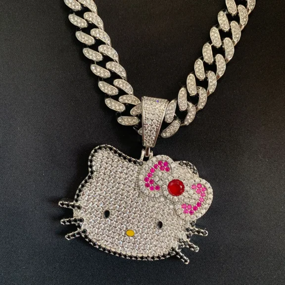 Hello Kitty Necklace, Anime Pendant Necklace, Fashion Accessories