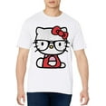 thumbnail image 1 of Hello Kitty Nerd Glasses Tee Shirt T-Shirt, White Color, Size 2XL, 1 of 2