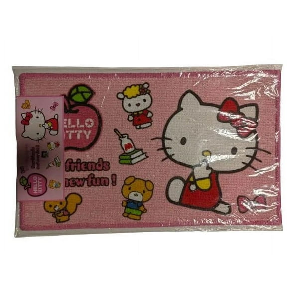 Hello Kitty New Friends Pink Rug 19" x 11"