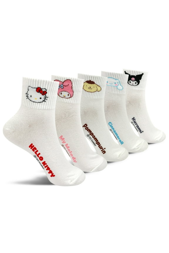 Official Licensed Women's Ankle Sock , Cute Character Design, 5 pack Set Collection