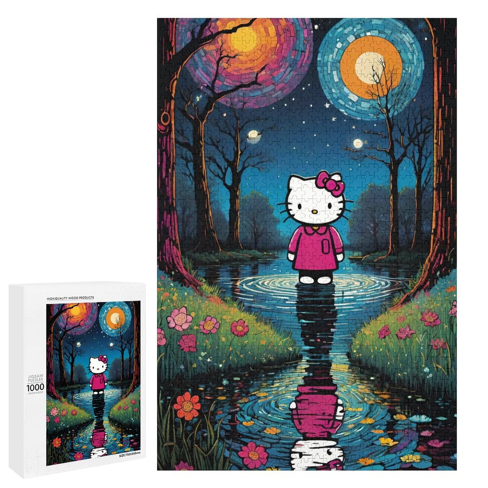 Halloween Cat Jigsaw Puzzle For Adults – 1000 Pieces, Cartoon Style, 30x20 Inches - View #9