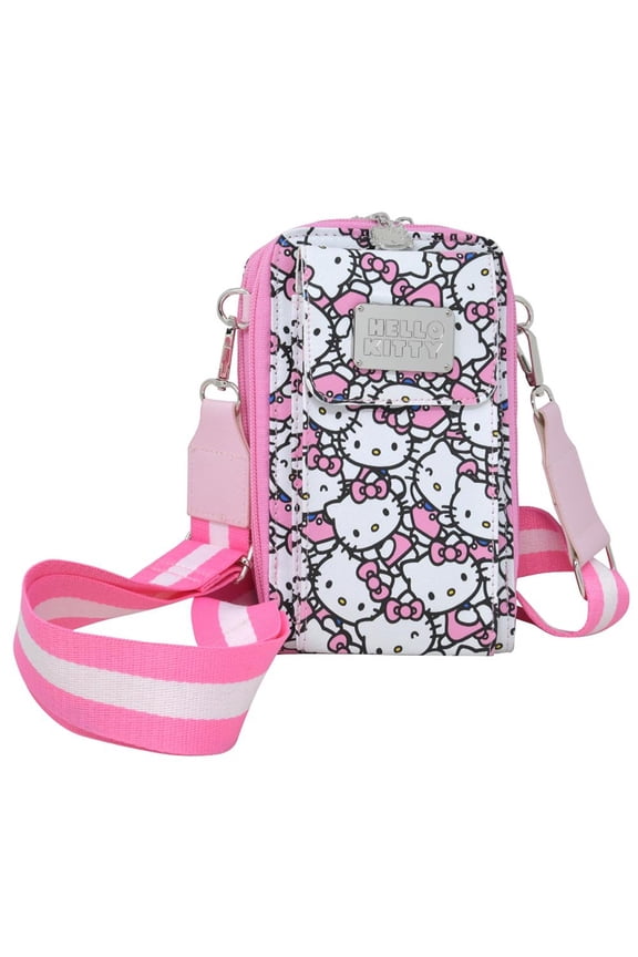 PU Double Zipper Wallet Crossbody with Wide Strap