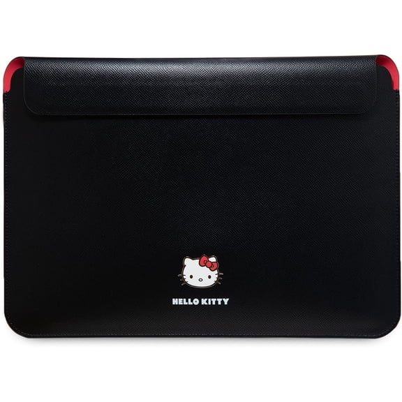 Hello Kitty PU Metal Logo Sleeve for 14" Laptop Black - HKCS14PGHDLMK