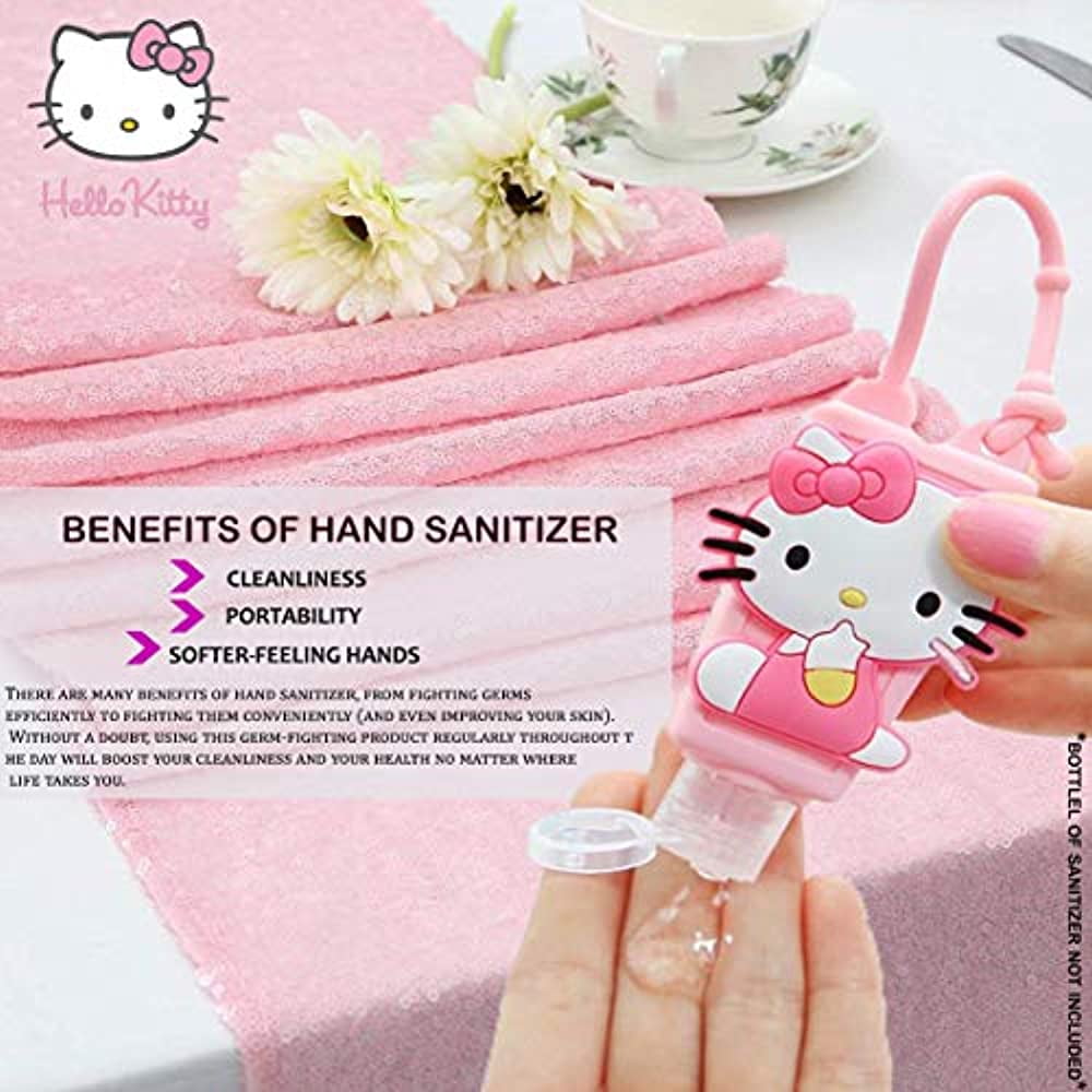 GOODYEZZ Hello Kitty PVC Designed Silicone 1 Oz Travel Size Pocketbac Lotion Hand Gel Sanitizer Holder Case Cover