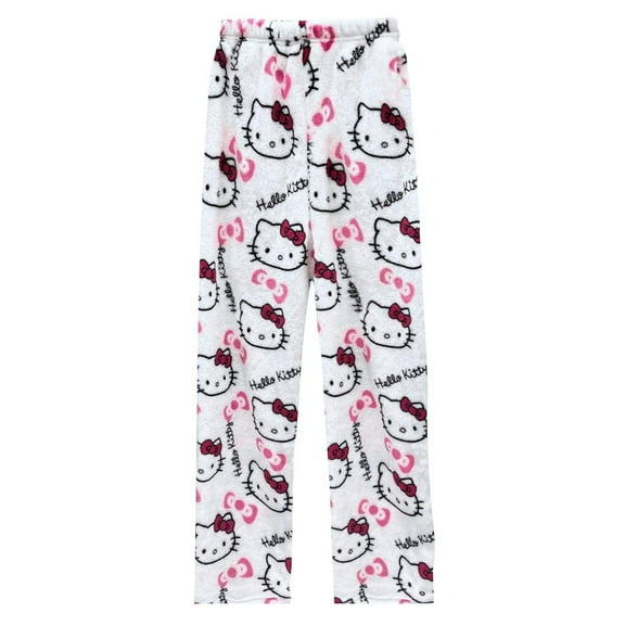 Hello Kitty Pajama Pants Cat All Over Print Flannel Sleep Pajamas Pants Christmas Home Pants,2XL