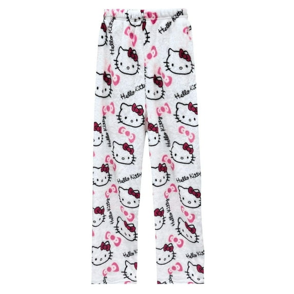 Hello Kitty Pajama Pants Cat All Over Print Flannel Sleep Pajamas Pants Christmas Home Pants,2XL