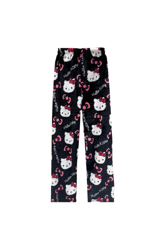 Hello Kitty Pajama Pants Cat All Over Print Flannel Sleep Pajamas Pants Christmas Home Pants,2XL