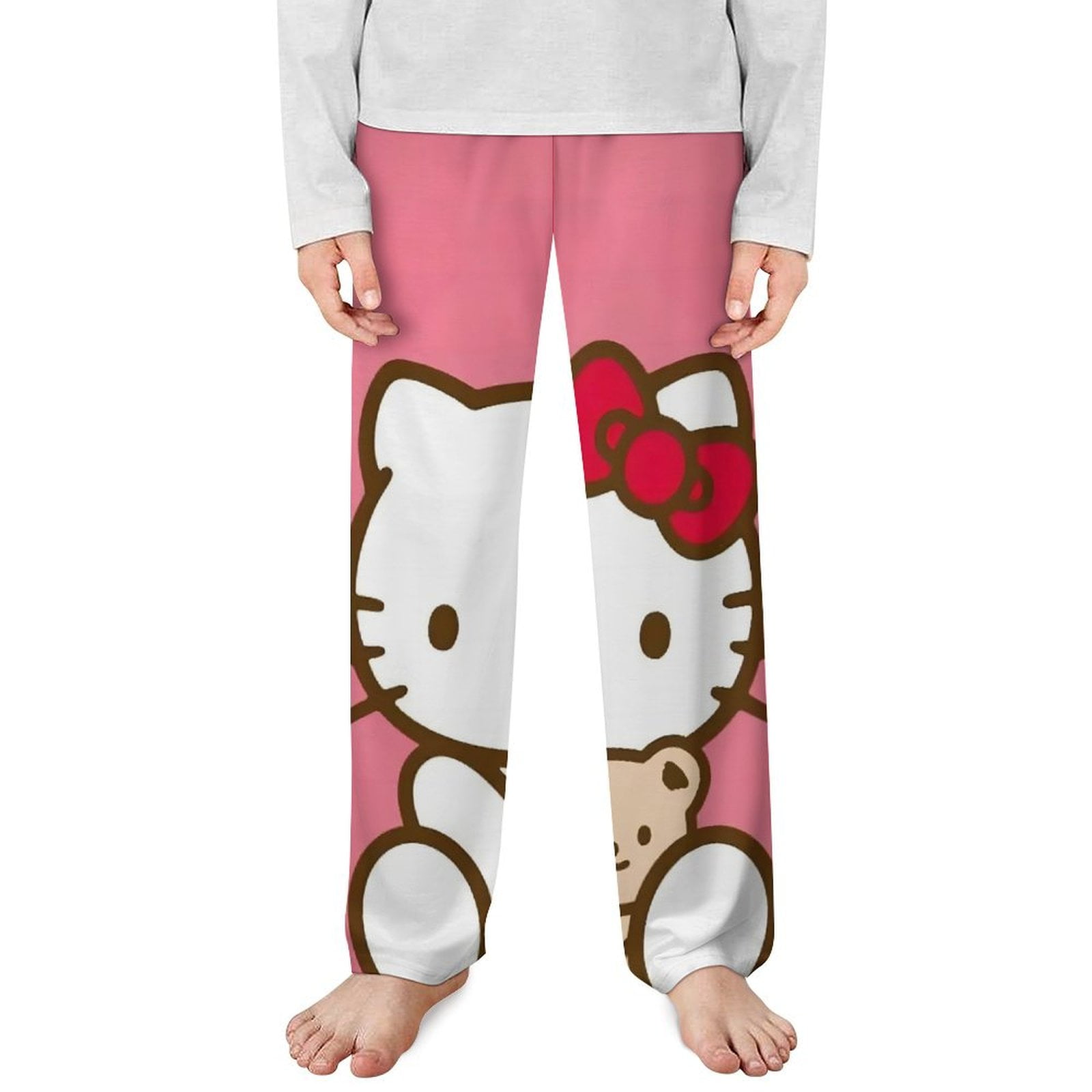 Hello kitty pajama pants for women cartoon pajama pants all over print