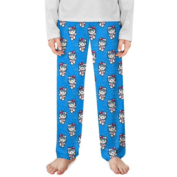 Hello Kitty Pajamas Pants Soft Elastic Waist PJ Bottoms Comfy Lounge Long Pants