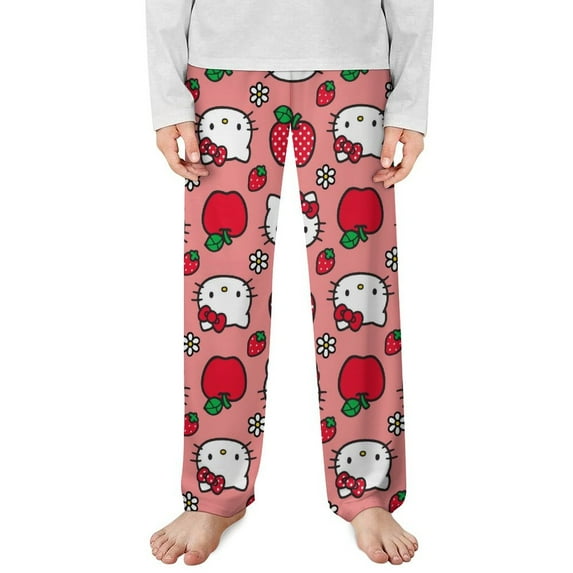 Hello Kitty Pajamas Pants Soft Elastic Waist PJ Bottoms Comfy Lounge Long Pants