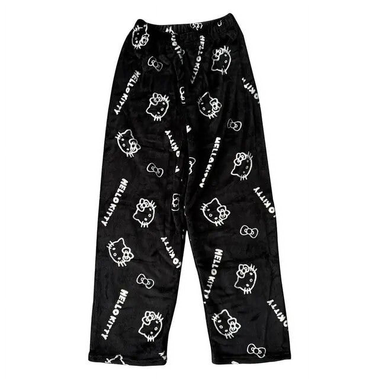 Hello Kitty Pajamas Pants Y2K Halloween Trousers Coral Fleece Soft ...