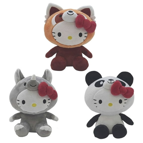 Hello Kitty Panda 9" Wildlife Plushies COSTUME - Brand New