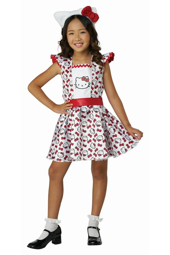 Hello Kitty Party Pop Dress Sanrio Child Girls Costume